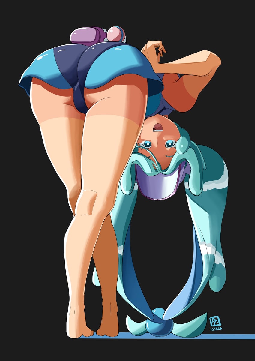 hatsune miku and water miku (pokemon and 2 more) drawn by automatic_giraffe