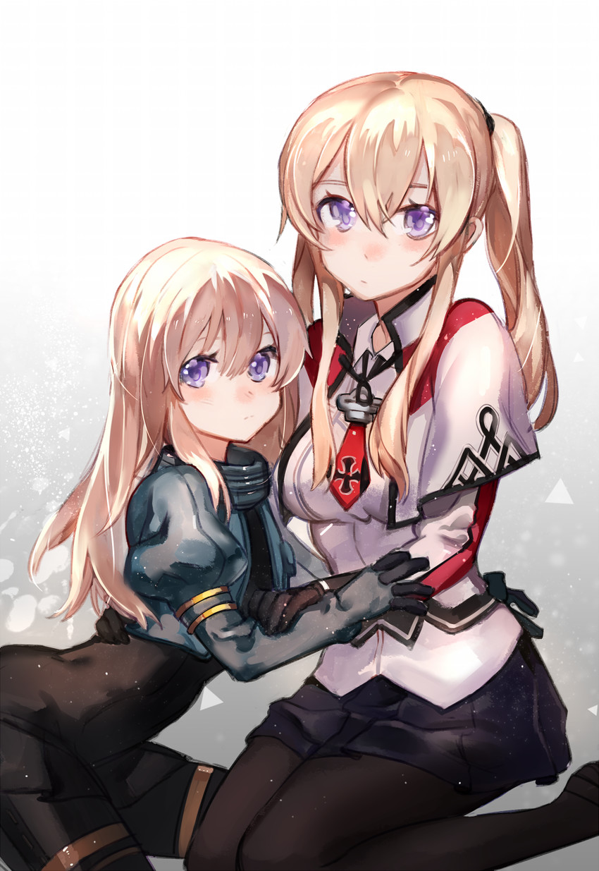 graf zeppelin and u-511 (kantai collection) drawn by kumotama