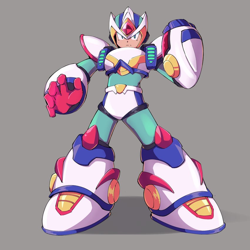 x and second armor x (mega man and 2 more) drawn by surrealmason