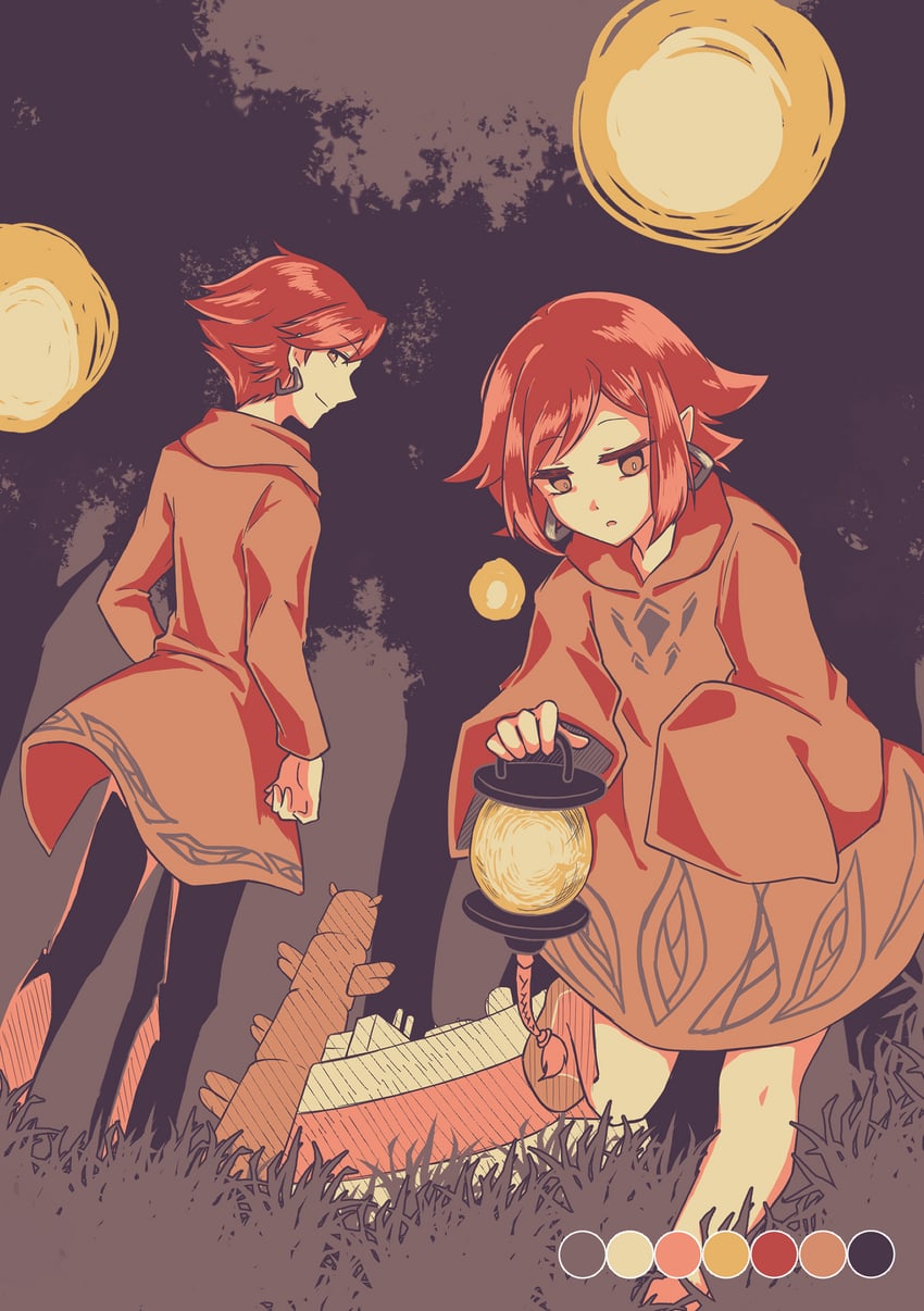 fukuro and eddie (walking on a star unknown) drawn by trtn