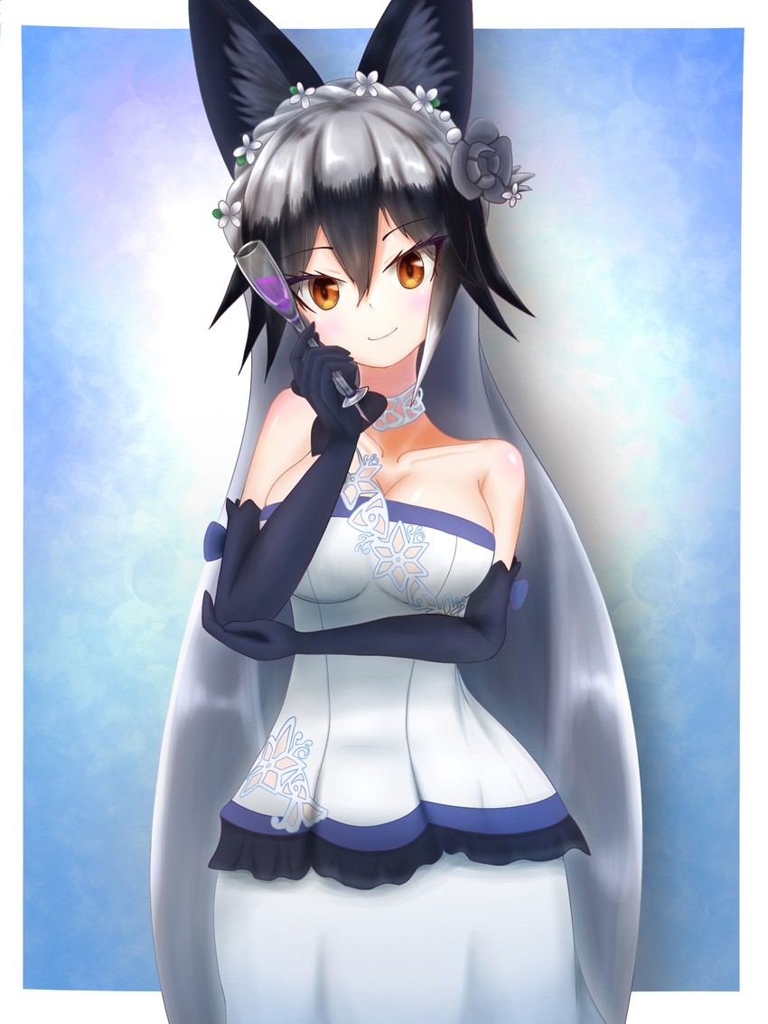 silver fox (kemono friends and 1 more) drawn by abb2229