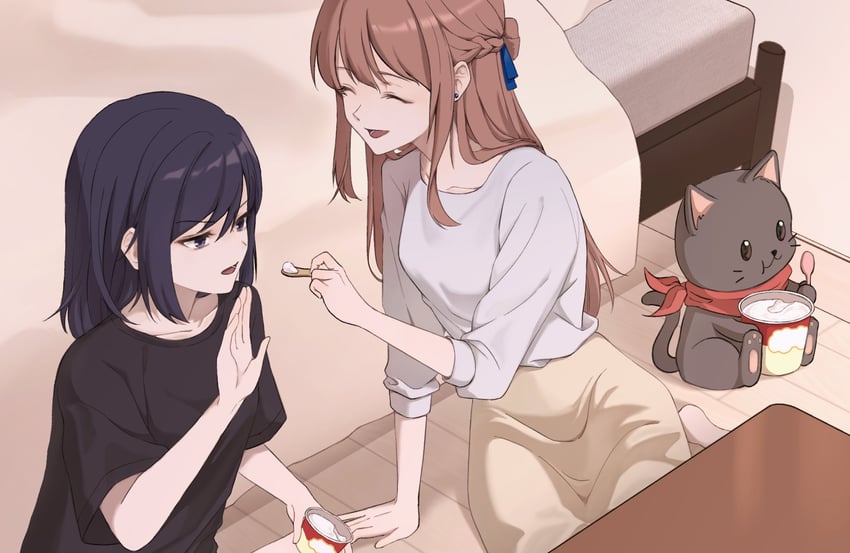 miyagi shiori and sendai hazuki (shuuniichido classmate wo kau hanashi) drawn by kyo6159