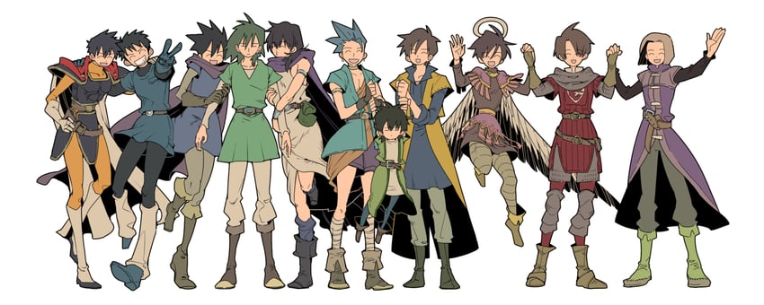 roto, prince of lorasia, and hero (dragon quest and 11 more) drawn by kanbayashi_daidai