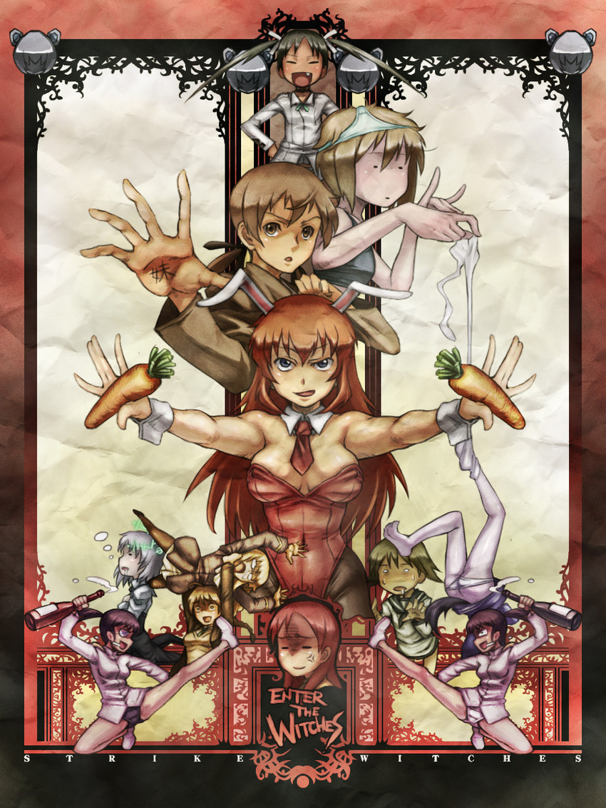 sanya v. litvyak, eila ilmatar juutilainen, miyafuji yoshika, erica hartmann, gertrud barkhorn, and 8 more (world witches series and 2 more) drawn by tabigarasu