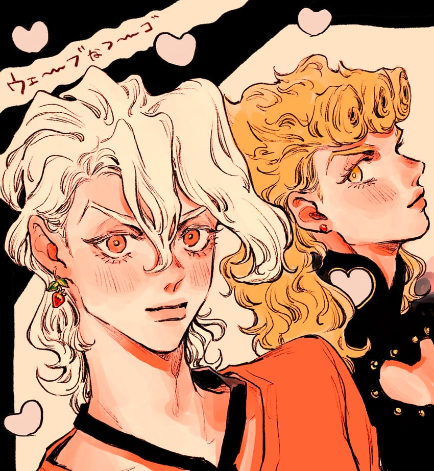 giorno giovanna and pannacotta fugo (jojo no kimyou na bouken and 1 more) drawn by okokoro_zaiku