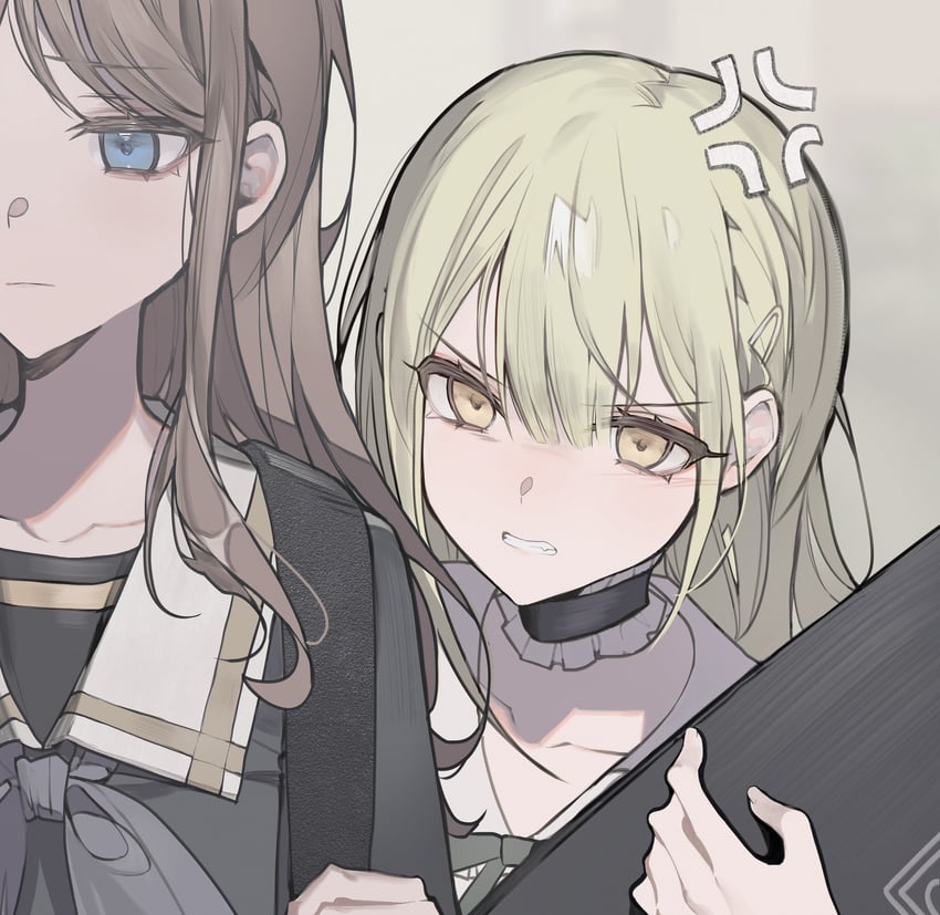 nagasaki soyo, wakaba mutsumi, and mortis (bang dream! and 1 more) drawn by ajirui