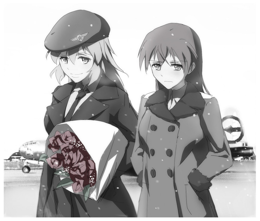 gertrud barkhorn and charlotte e. yeager (world witches series and 1 more) drawn by kisetsu