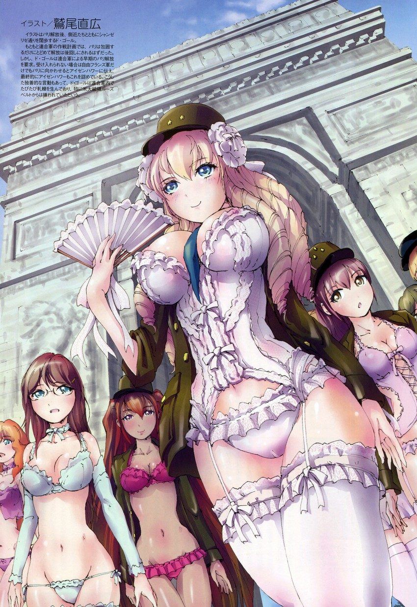 charles de gaulle (original and 2 more) drawn by washio_naohiro
