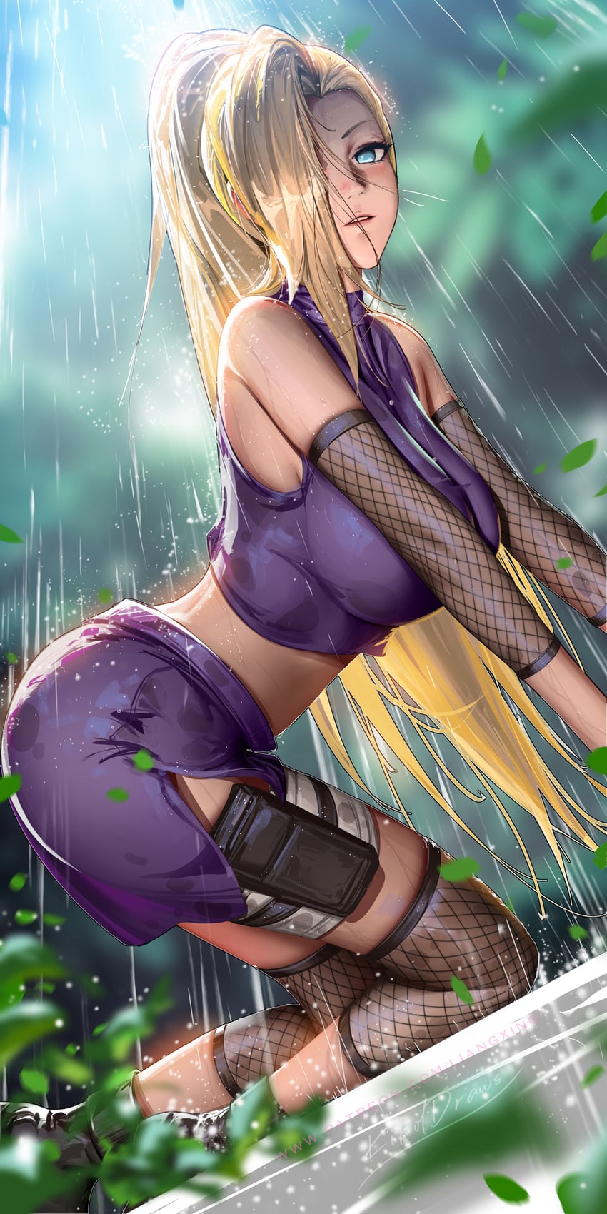 yamanaka ino (naruto and 1 more) drawn by liang_xing