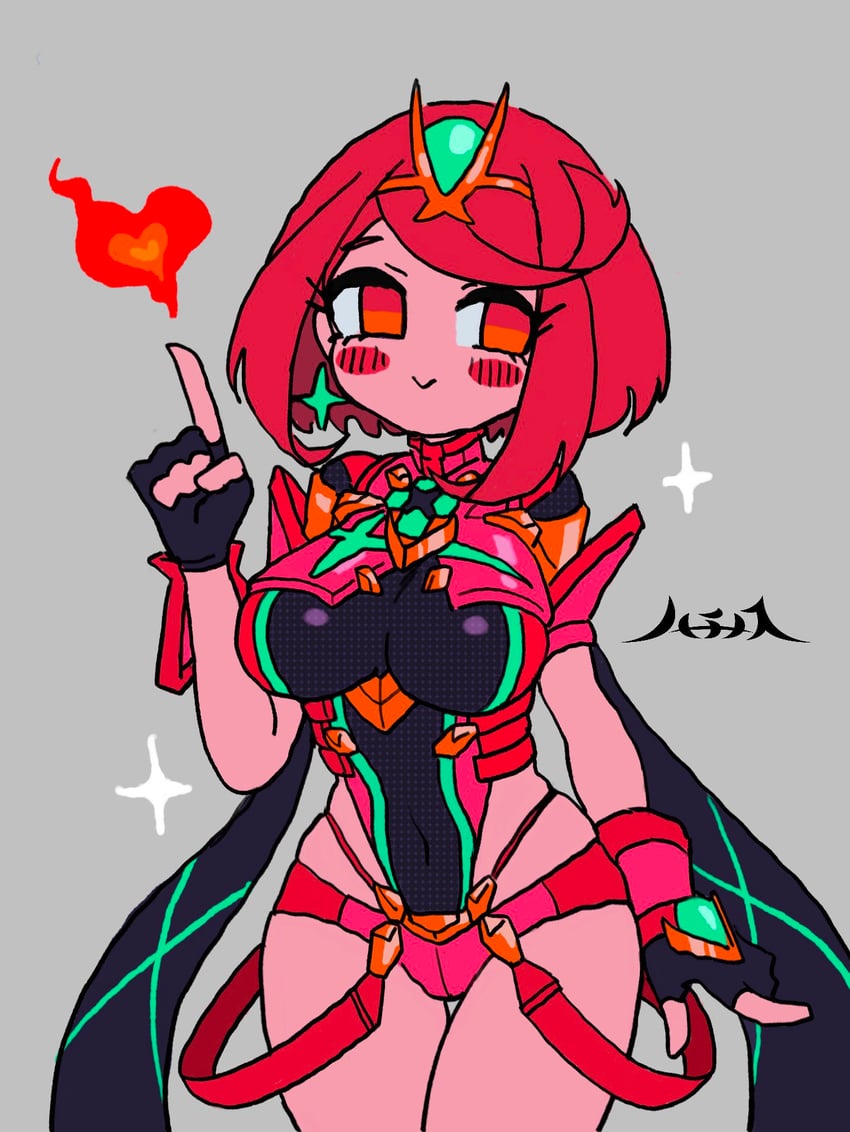 pyra (xenoblade chronicles and 1 more) drawn by hachinos_ssb