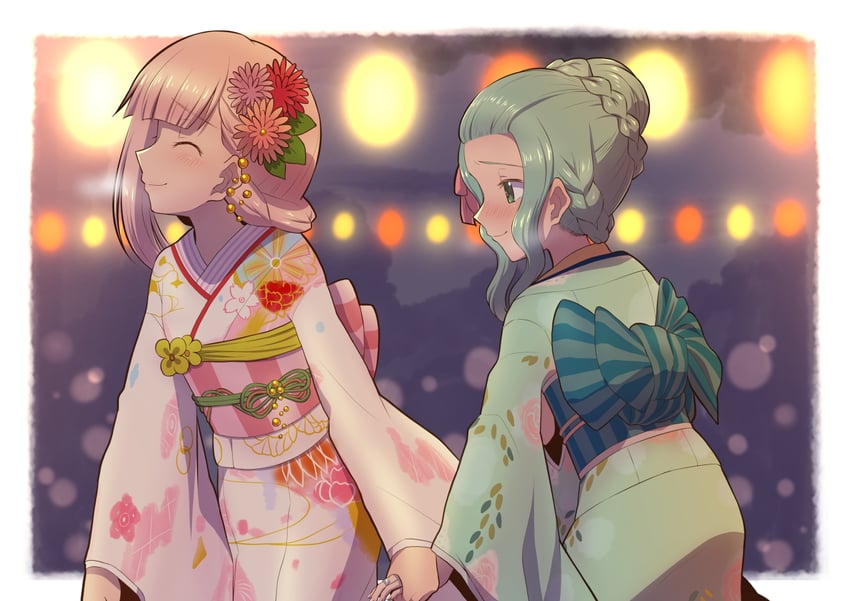 tamaki iroha and futaba sana (mahou shoujo madoka magica and 1 more) drawn by touyu_(yuruyuruto)