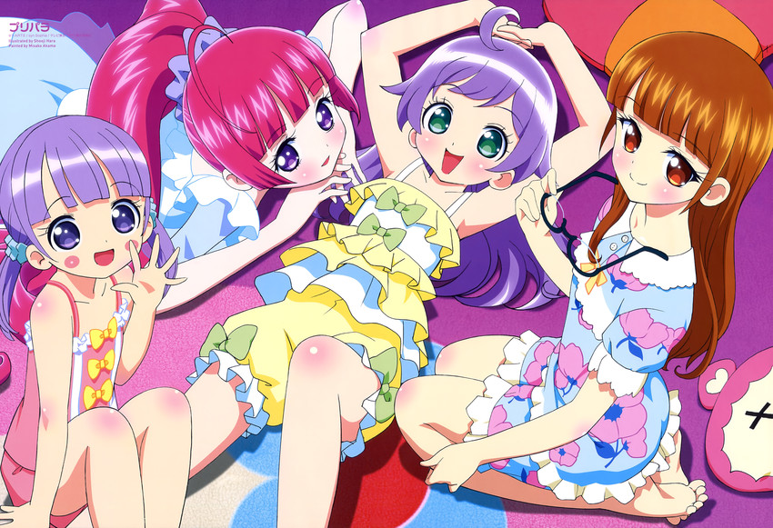 manaka laala, manaka non, minami mirei, and hojo sophy (pretty series and 1 more) drawn by hara_shouji