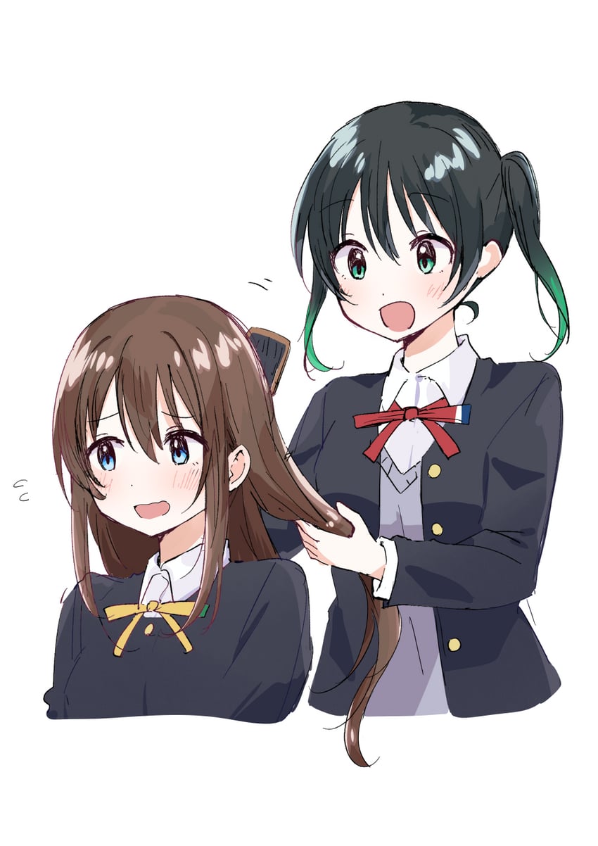 takasaki yu and osaka shizuku (love live! and 1 more) drawn by watanabe_nako