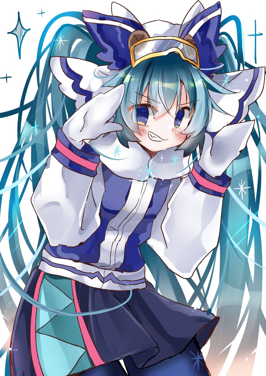 hatsune miku and yuki miku (vocaloid) drawn by shimashiro_itsuki