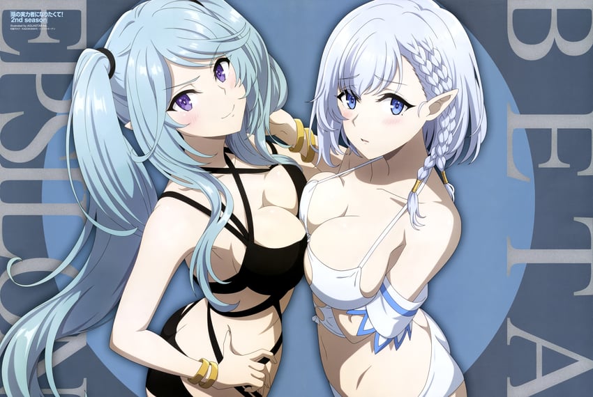 beta and epsilon (kage no jitsuryokusha ni naritakute!) drawn by aquastar_inc.