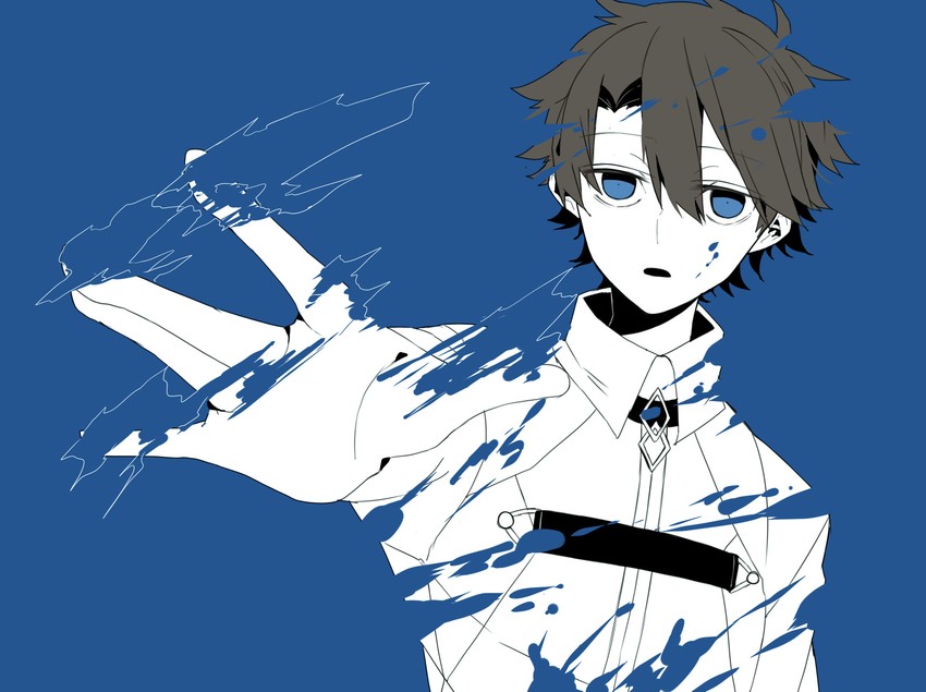 fujimaru ritsuka (fate and 1 more) drawn by eiku