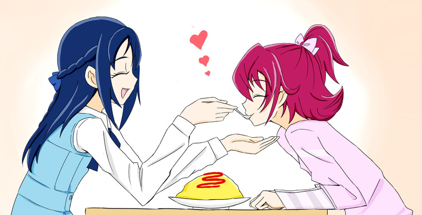 hishikawa rikka and aida mana (precure and 1 more) drawn by amida_desuyo