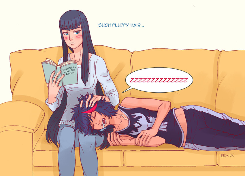 matoi ryuuko and kiryuuin satsuki (kill la kill) drawn by herokick