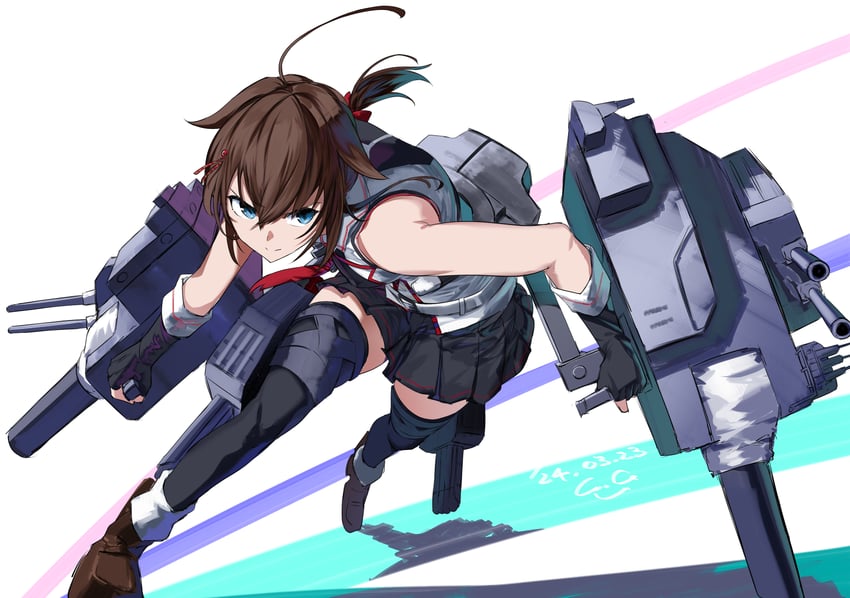 shigure and shigure kai san (kantai collection) drawn by gegesan