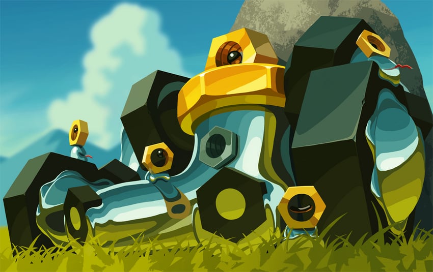 meltan and melmetal (pokemon and 1 more) drawn by 5health