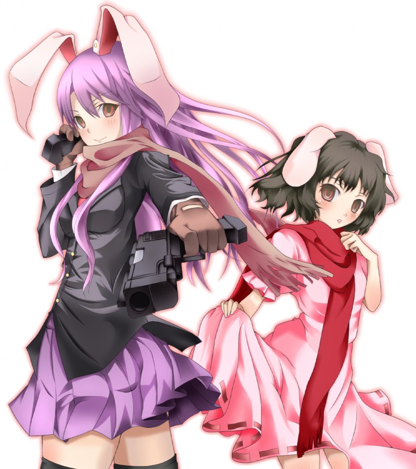 reisen udongein inaba and inaba tewi (touhou) drawn by sawade