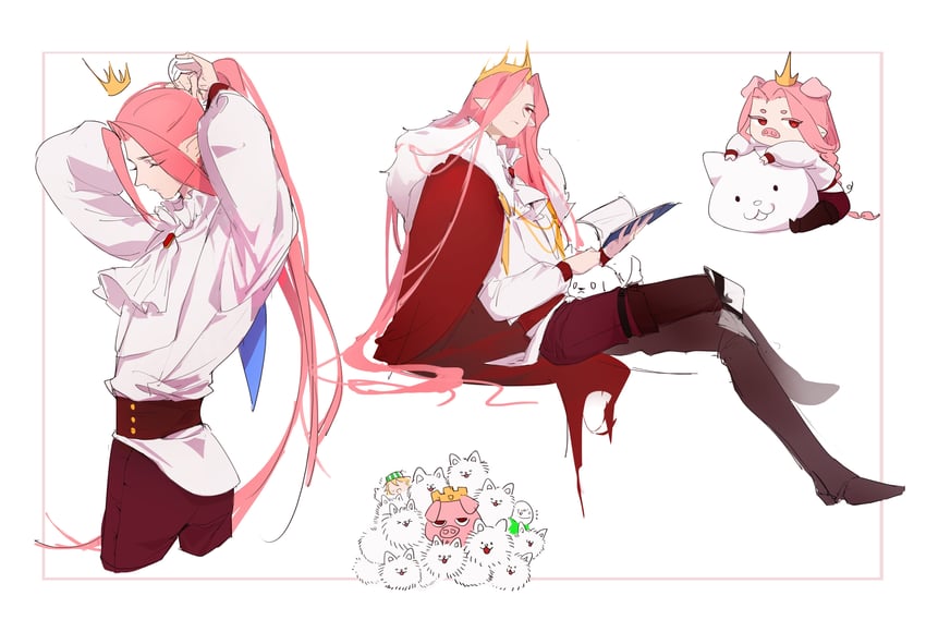 technoblade, ph1lza, dream, and floof (real life and 2 more) drawn by red-akkako