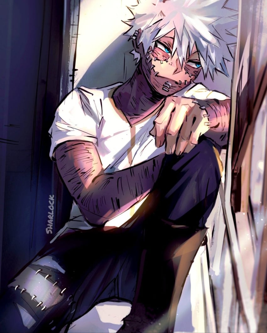 dabi and todoroki touya (boku no hero academia) drawn by sharl0ck