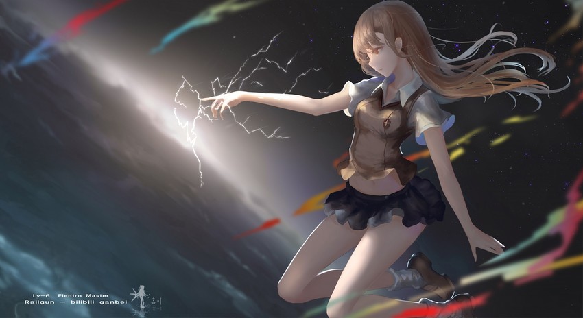 misaka mikoto (toaru majutsu no index and 1 more) drawn by wangchuan_de_quanyan