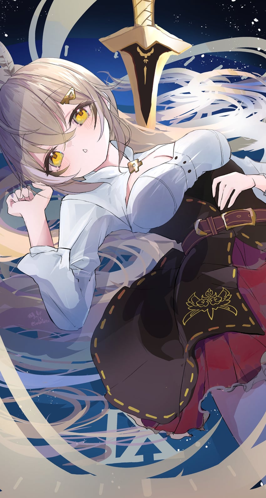 nanashi mumei (hololive and 1 more) drawn by inaba_reito