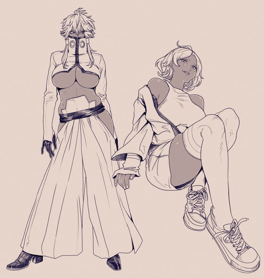 secelia dote and tier harribel (gundam and 2 more) drawn by robo_ink