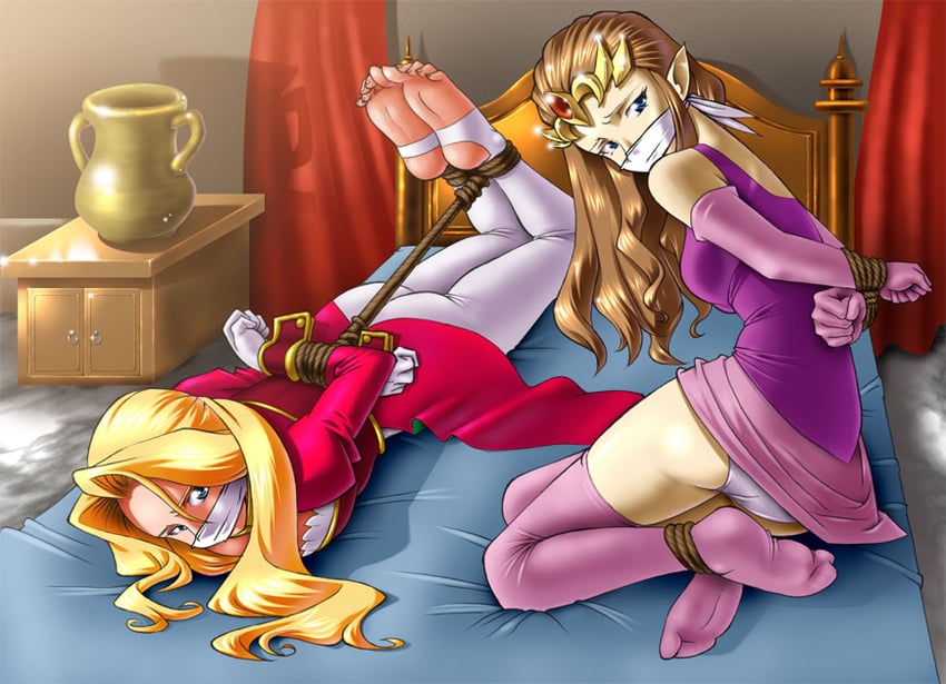 princess zelda and helena douglas (the legend of zelda and 3 more) drawn by daikinbakuju