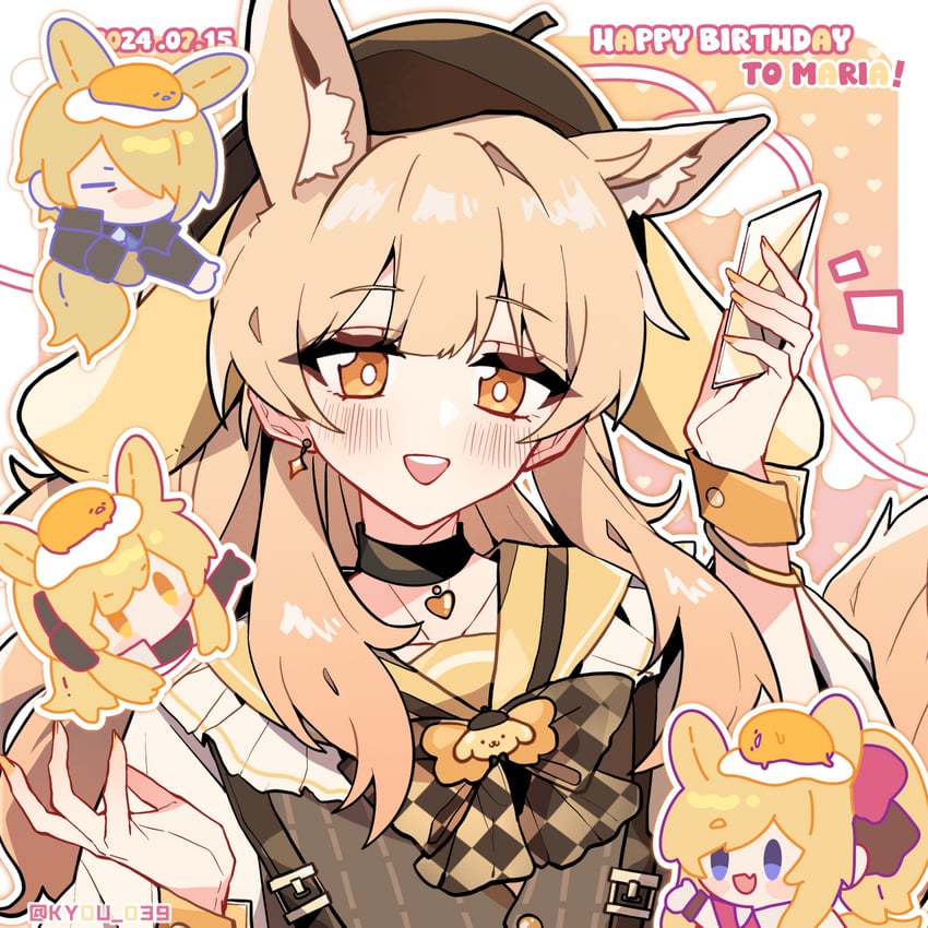 nearl, blemishine, whislash, pompompurin, and mlynar (arknights and 1 more) drawn by kyou_039