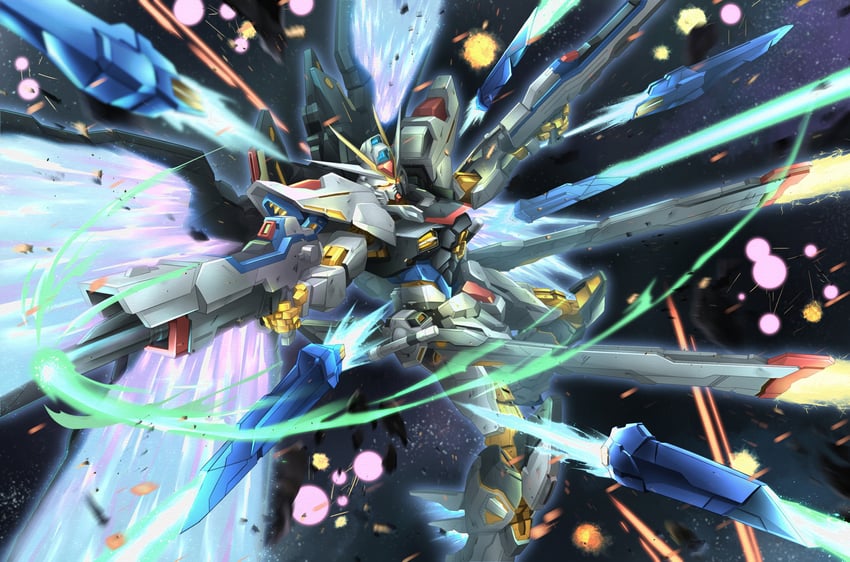 strike freedom gundam (gundam and 2 more) drawn by troy_(oxaa01ex)