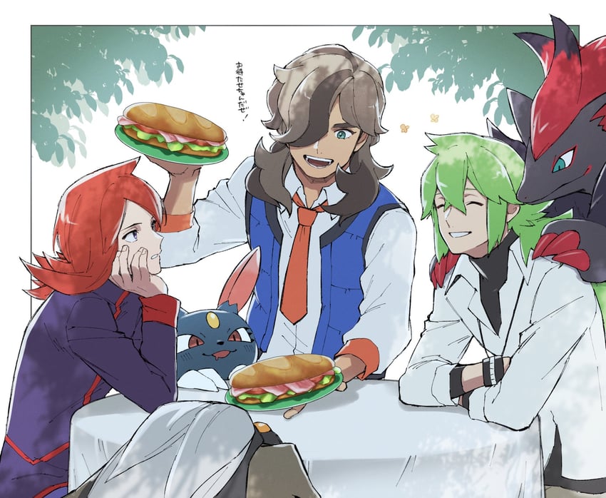 n, silver, arven, sneasel, and zoroark (pokemon and 2 more) drawn by mocollie