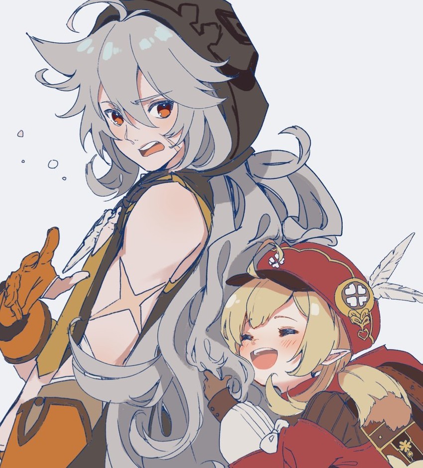 klee and razor (genshin impact) drawn by nachoz_(nachozart)