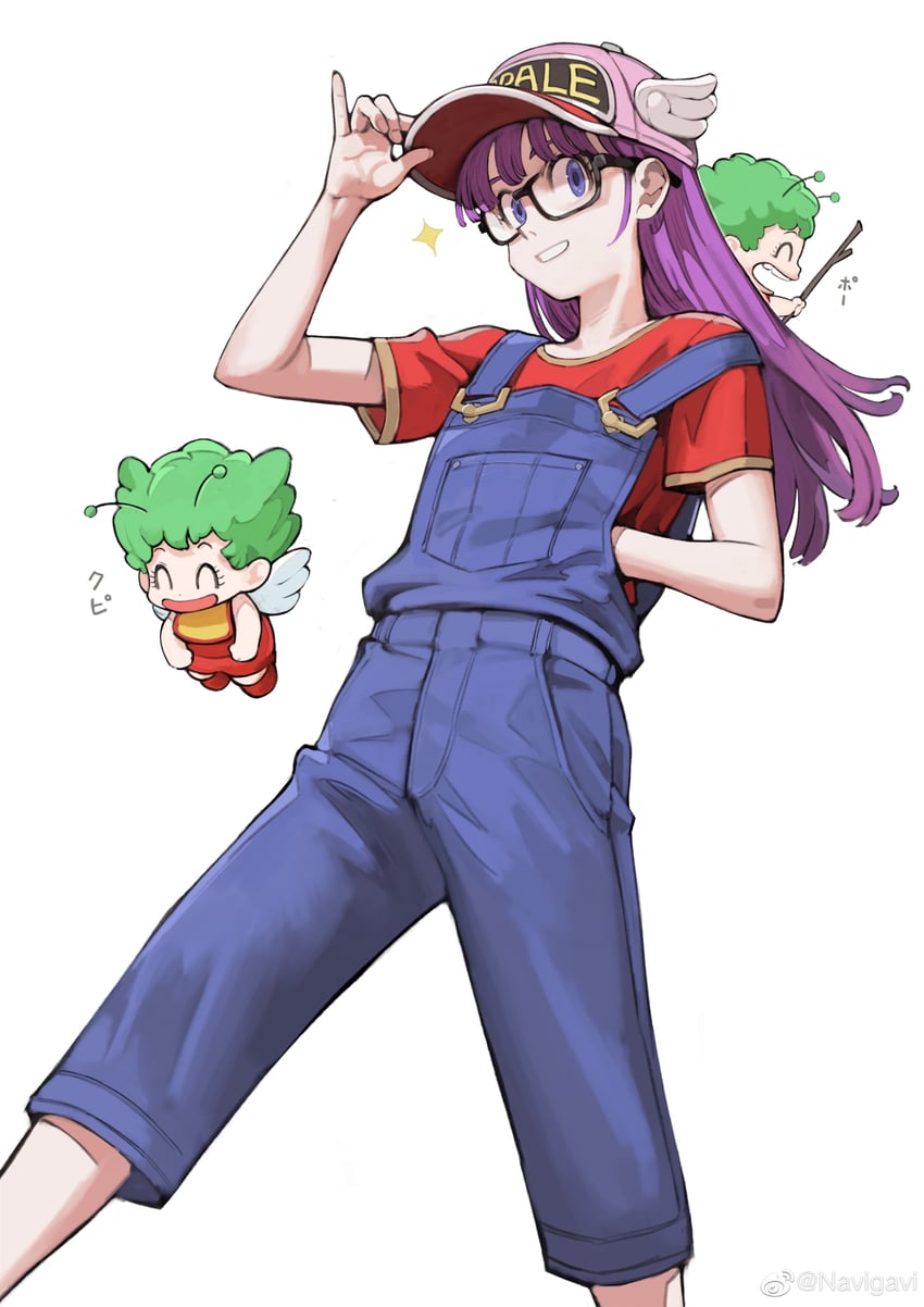 norimaki arale and norimaki gajira (dr. slump) drawn by jun_(navigavi)