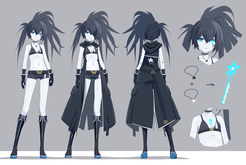 black rock shooter (black rock shooter and 1 more) drawn by 32zzz
