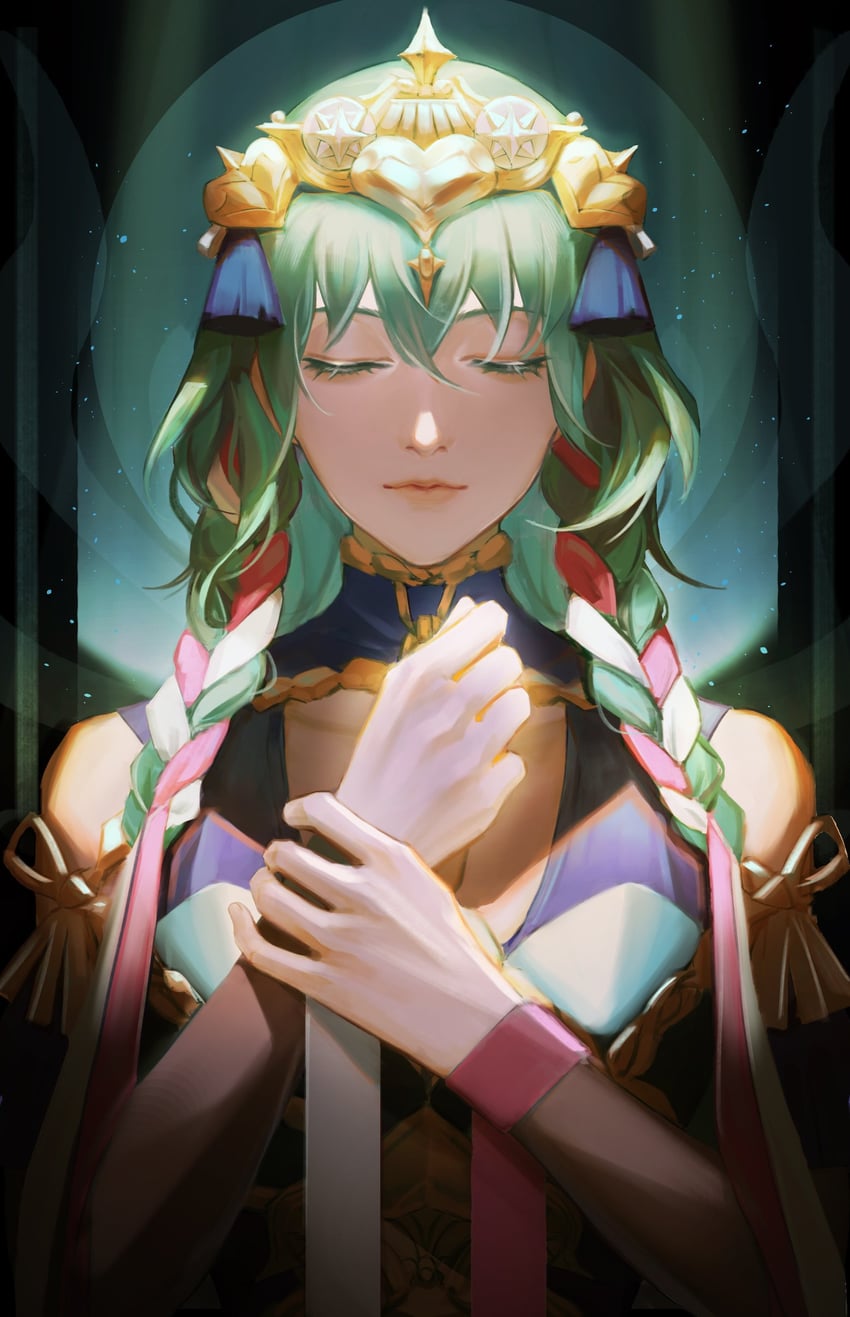 female byleth and sothis (fire emblem and 2 more) drawn by shenye_yuu