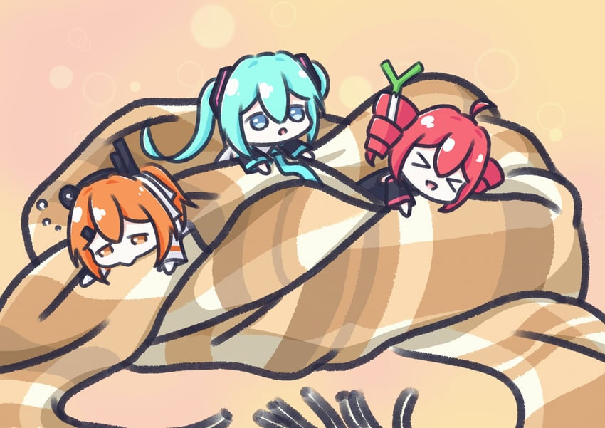 hatsune miku, kasane teto, and adachi rei (vocaloid and 2 more) drawn by cott_(cott_5)