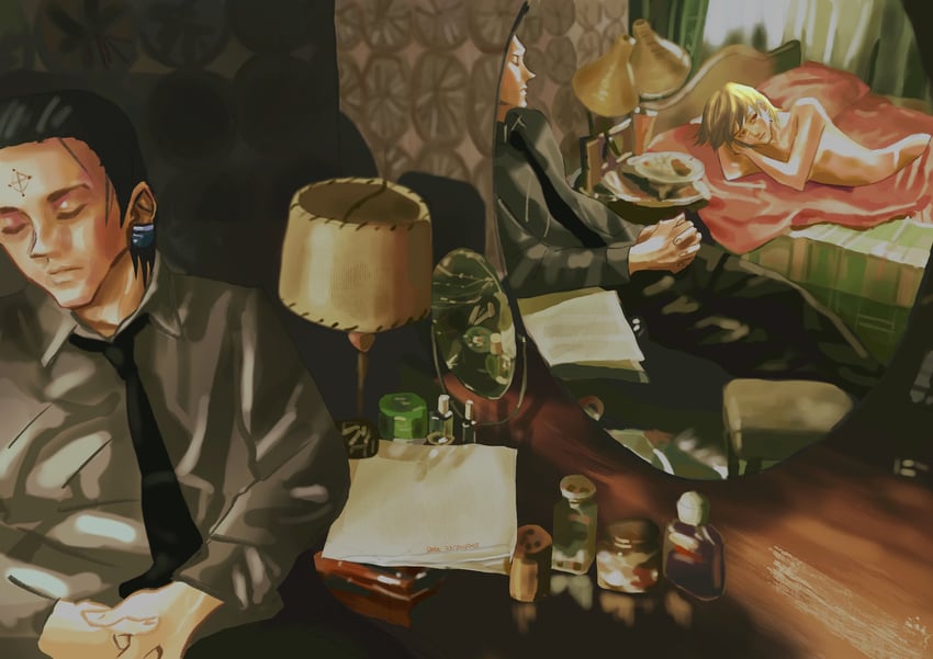 kurapika and chrollo lucilfer (hunter x hunter) drawn by chinyu11988612