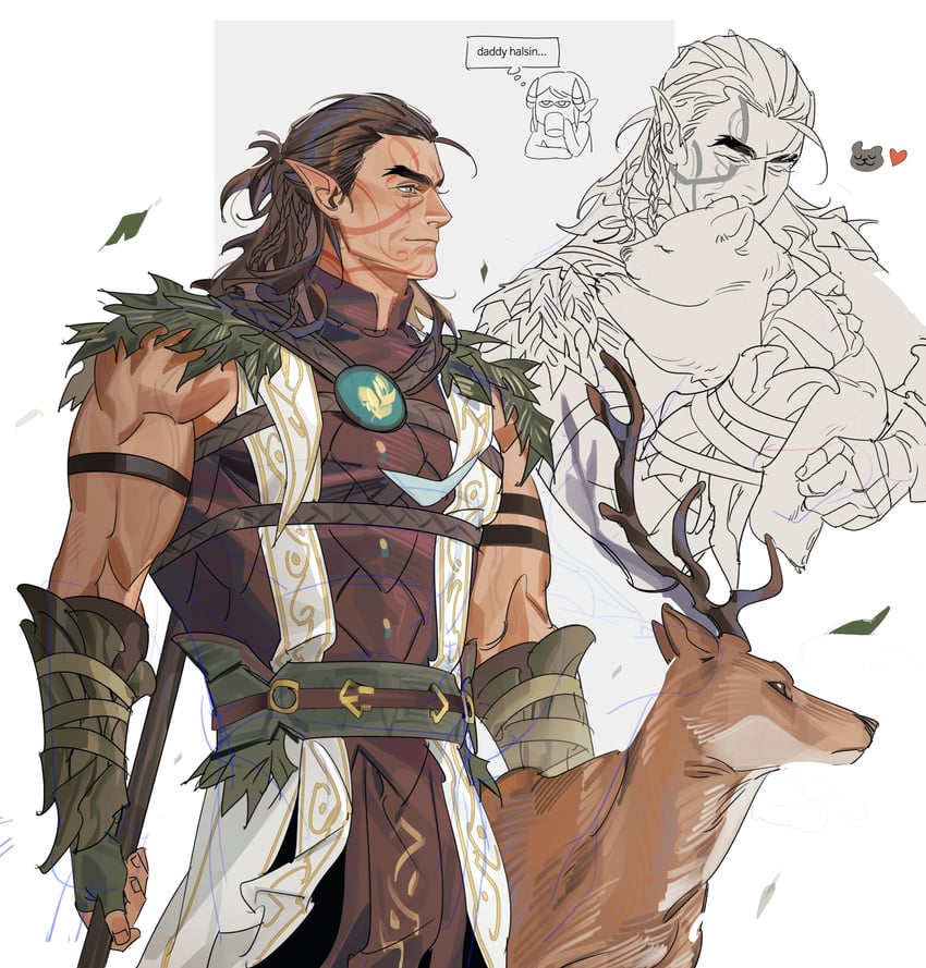 halsin (dungeons & dragons and 2 more) drawn by greensalad350