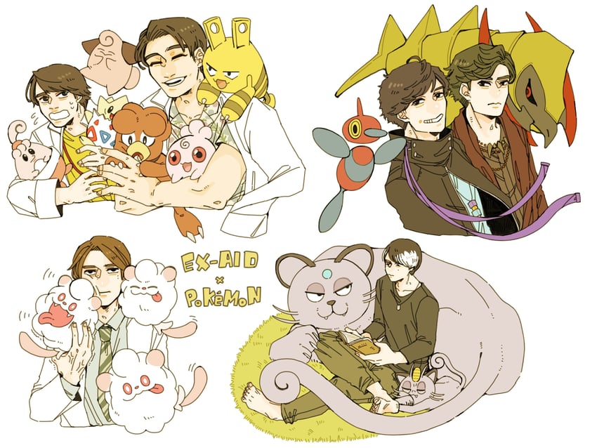 togepi, haxorus, cleffa, swirlix, igglybuff, and 6 more (pokemon and 2 more) drawn by ume_tuuube