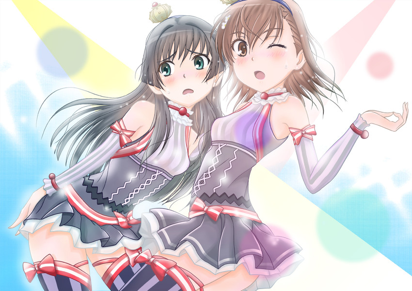 misaka mikoto and saten ruiko (toaru majutsu no index and 2 more) drawn by h.i.t_(59-18-45)
