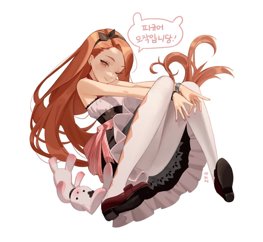 minase iori and usa-chan (idolmaster) drawn by dayoungbyun