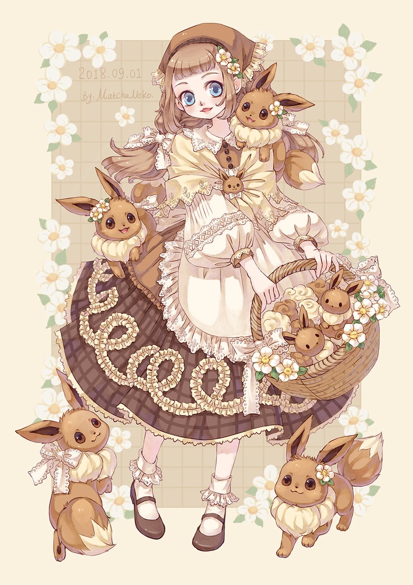 eevee (original and 1 more) drawn by matchaneko