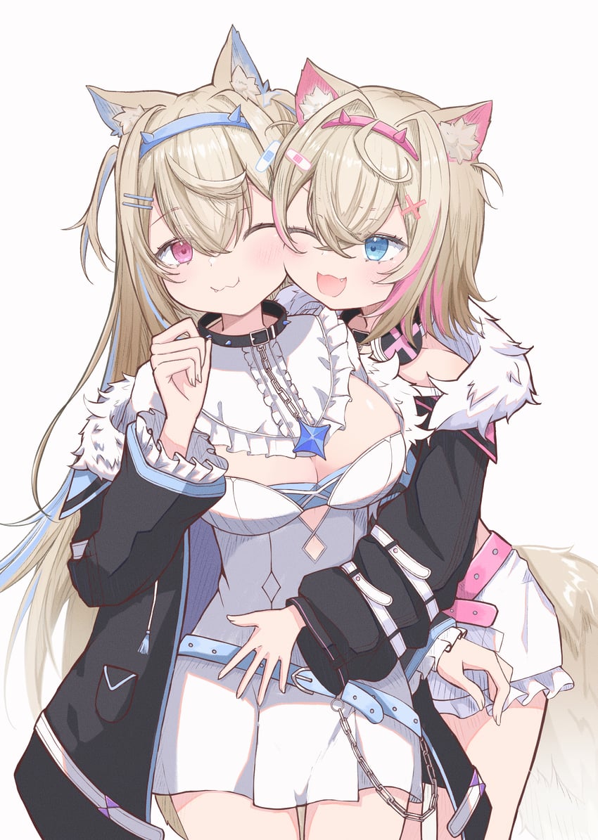 fuwawa abyssgard and mococo abyssgard (hololive and 1 more) drawn by shintakumin