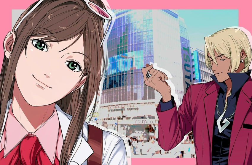 klavier gavin and ema skye (ace attorney and 1 more) drawn by amikoiiko