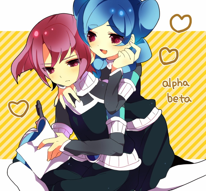 beta and alpha (inazuma eleven and 2 more) drawn by hanasaki_coa
