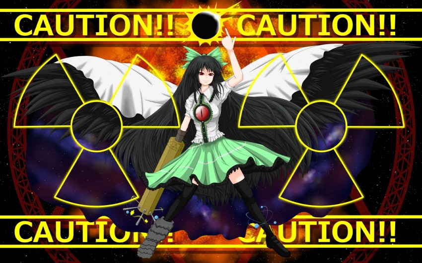 reiuji utsuho (touhou and 1 more) drawn by haouyasunori