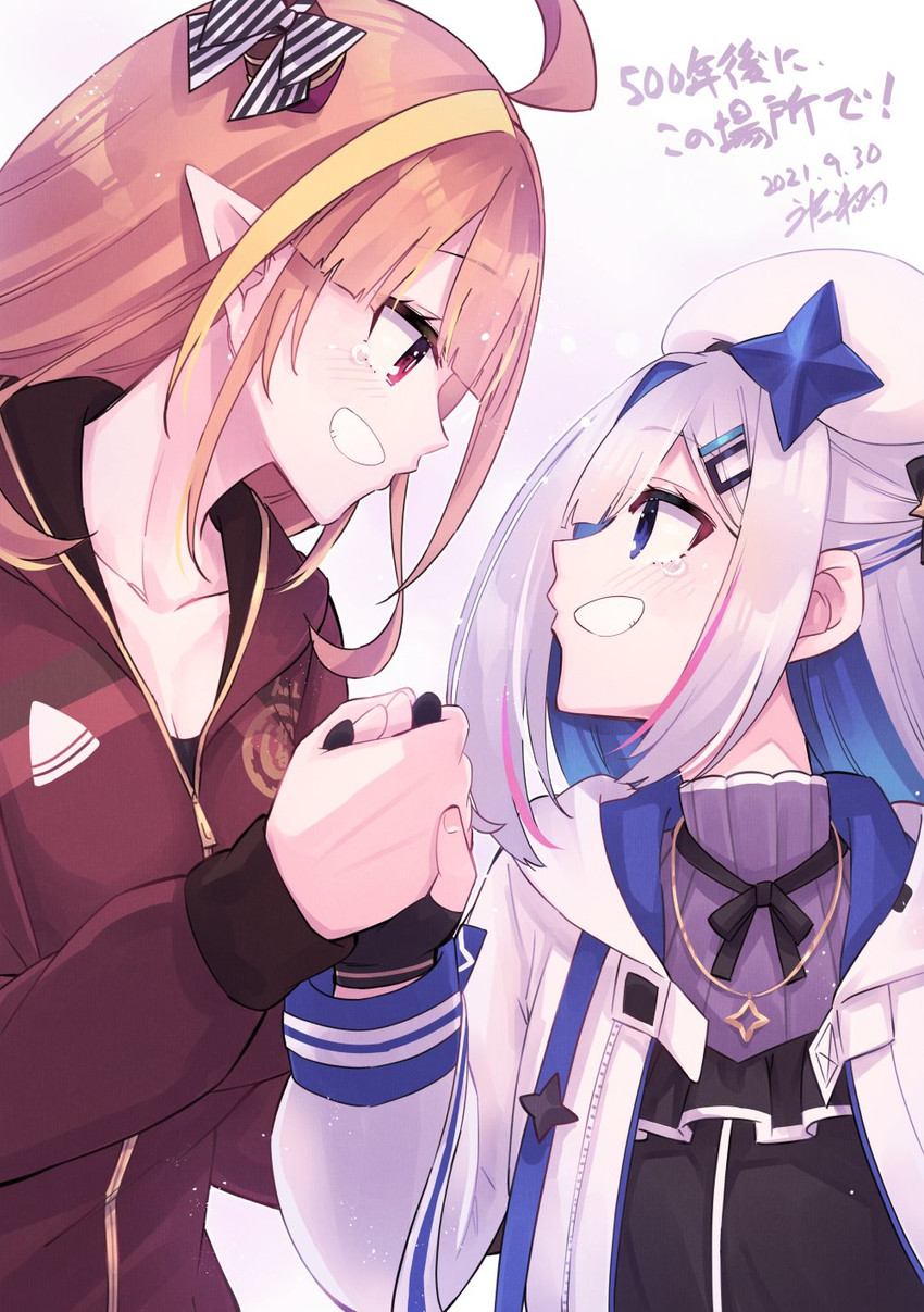 amane kanata and kiryu coco (hololive) drawn by hikawa_shou